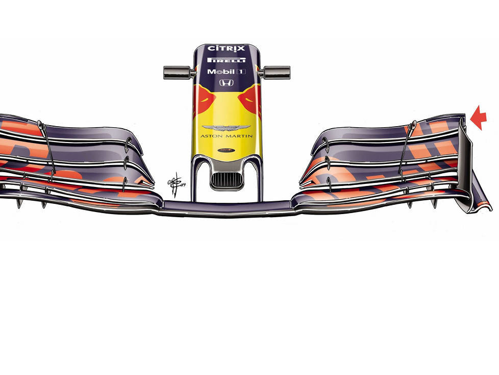 Frontflügel Red Bull RB15, Baku 2019