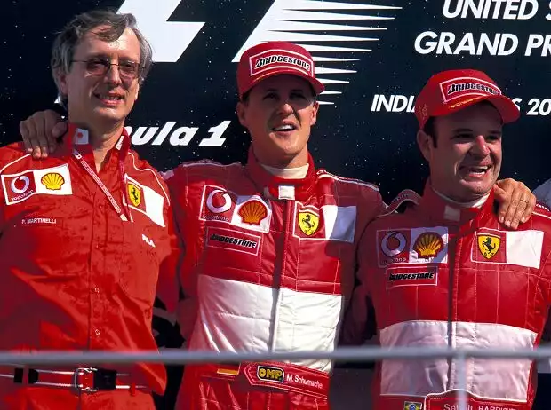 Michael Schumacher, Rubens Barrichello, David Coulthard Titel-Bild zur News: Michael Schumacher, Rubens Barrichello, David Coulthard