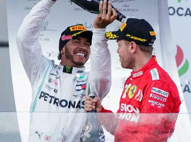 Titel-Bild zur News: Lewis Hamilton, Sebastian Vettel