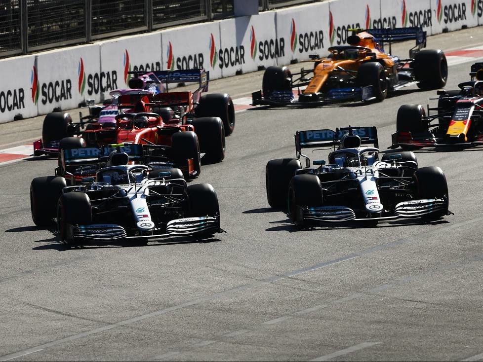 Valtteri Bottas, Lewis Hamilton, Sebastian Vettel, Sergio Perez, Max Verstappen