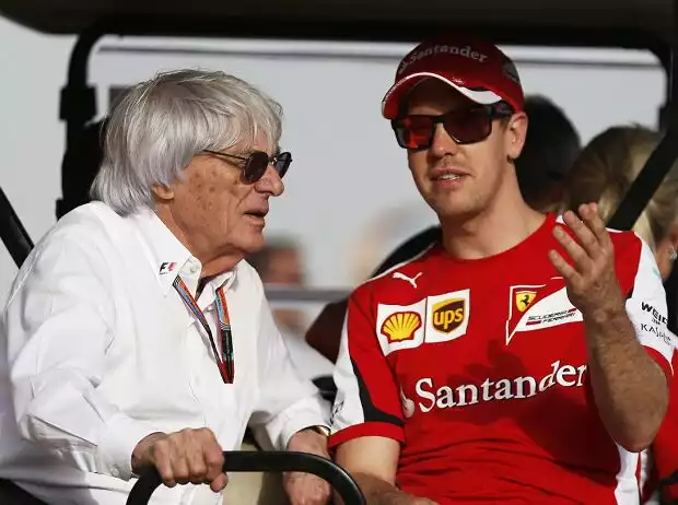 Titel-Bild zur News: Bernie Ecclestone, Sebastian Vettel