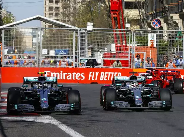Valtteri Bottas, Lewis Hamilton Titel-Bild zur News: Valtteri Bottas, Lewis Hamilton