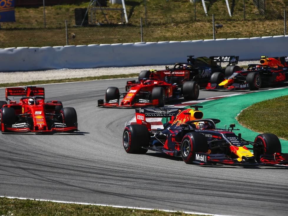 Max Verstappen, Sebastian Vettel, Charles Leclerc, Pierre Gasly, Romain Grosjean