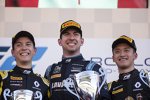 Jack Aitken (Campos), Nicholas Latifi (DAMS) und Guanyu Zhou (Virtuosi) 