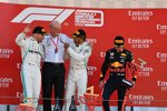 Valtteri Bottas (Mercedes), Lewis Hamilton (Mercedes) und Max Verstappen (Red Bull) 