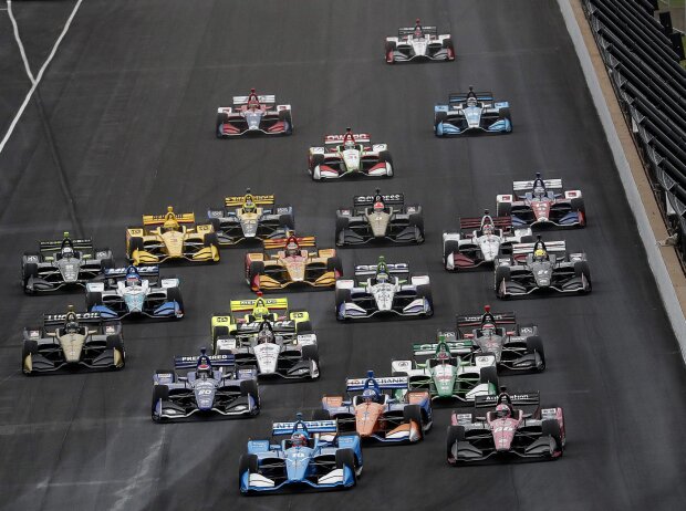 Start zum Grand Prix von Indianapolis 2019: Felix Rosenqvist führt Start zum Grand Prix von Indianapolis 2019: Felix Rosenqvist führt