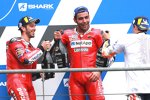 Andrea Dovizioso (Ducati), Marc Marquez (Honda) und Danilo Petrucci (Ducati) 