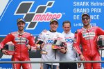 Marc Marquez (Honda), Andrea Dovizioso (Ducati) und Danilo Petrucci (Ducati) 