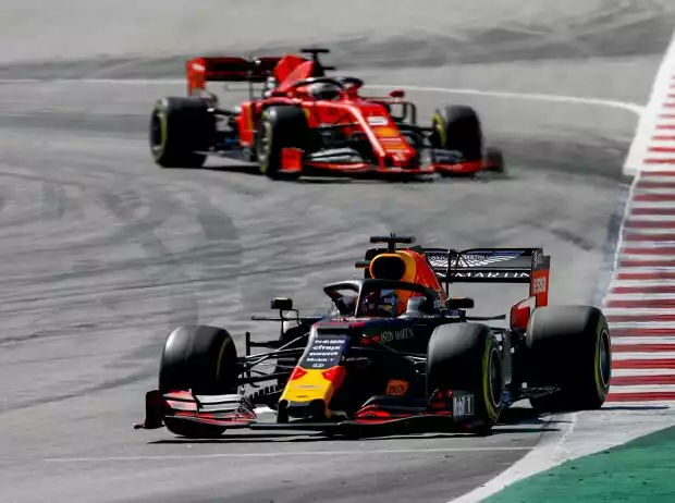 Max Verstappen, Sebastian Vettel Titel-Bild zur News: Max Verstappen, Sebastian Vettel