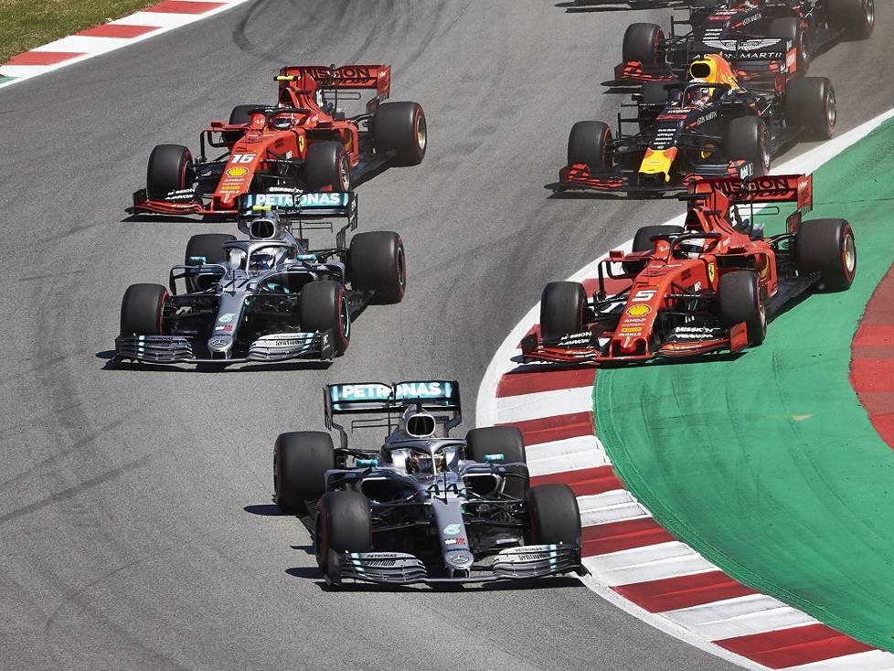 Lewis Hamilton, Valtteri Bottas, Sebastian Vettel, Max Verstappen, Charles Leclerc