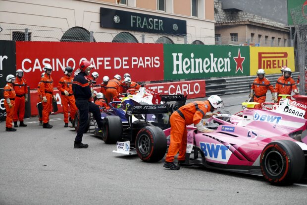 Mick Schumacher Louis Deletraz Anthoine Hubert Prema Prema Theodore Racing F2Carlin Carlin F2 ~Mick Schumacher (Prema), Louis Deletraz (Carlin) und Anthoine Hubert (Arden) ~ 