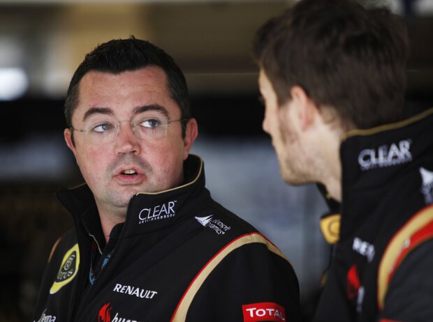 Eric Boullier, Romain Grosjean Eric Boullier, Romain Grosjean