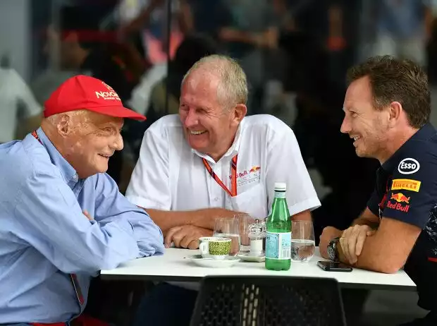 Niki Lauda, Helmut Marko, Christian Horner Titel-Bild zur News: Niki Lauda, Helmut Marko, Christian Horner