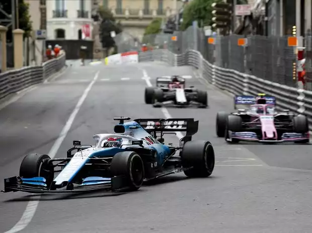 Titel-Bild zur News: George Russell, Lance Stroll, Kimi Räikkönen