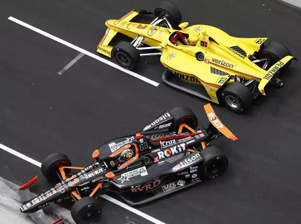 James Davison, Helio Castroneves Titel-Bild zur News: James Davison, Helio Castroneves