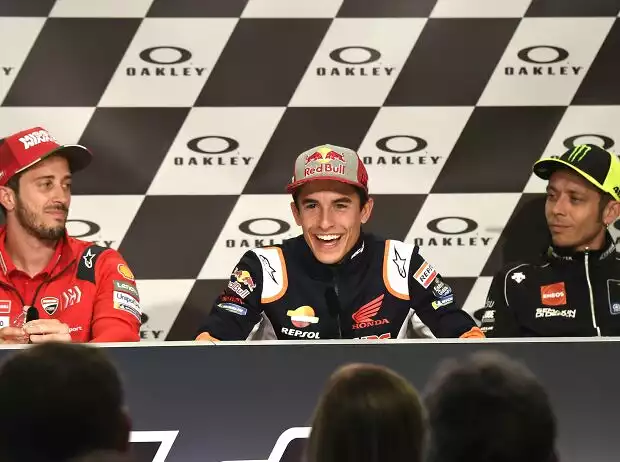 Marc Marquez, Andrea Dovizioso, Valentino Rossi Titel-Bild zur News: Marc Marquez, Andrea Dovizioso, Valentino Rossi