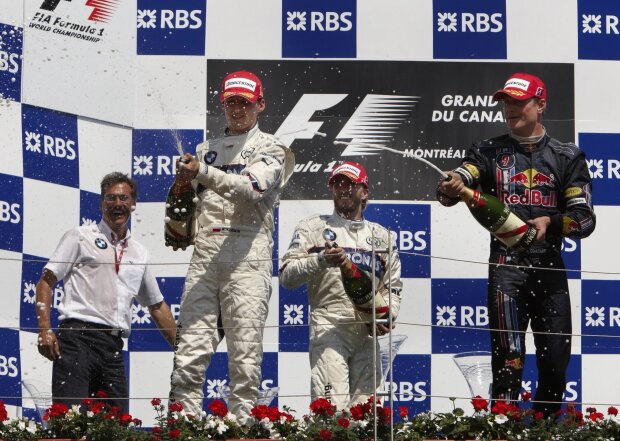 Nick Heidfeld Robert Kubica David Coulthard Alfa Romeo Alfa Romeo Racing F1Red Bull Aston Martin Red Bull Racing F1 ~Nick Heidfeld, Robert Kubica (Williams) und David Coulthard ~ 