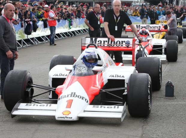 Alain Prost und Niki Lauda, McLaren, Legendenparade Alain Prost und Niki Lauda, McLaren, Legendenparade