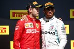 Sebastian Vettel (Ferrari) und Lewis Hamilton (Mercedes) 