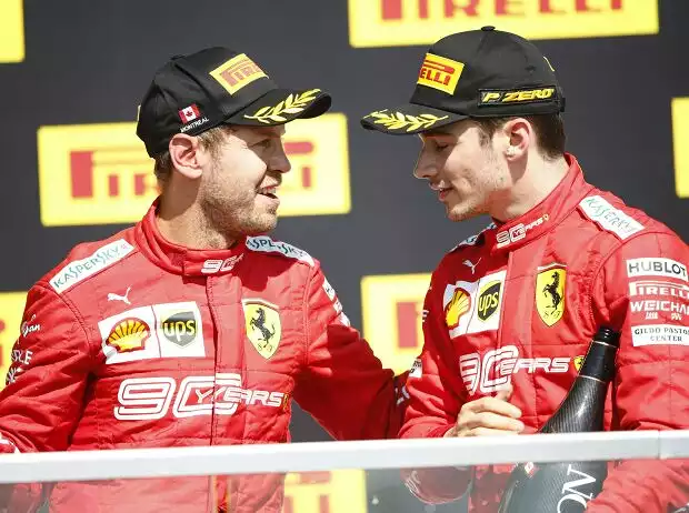 Titel-Bild zur News: Sebastian Vettel, Charles Leclerc