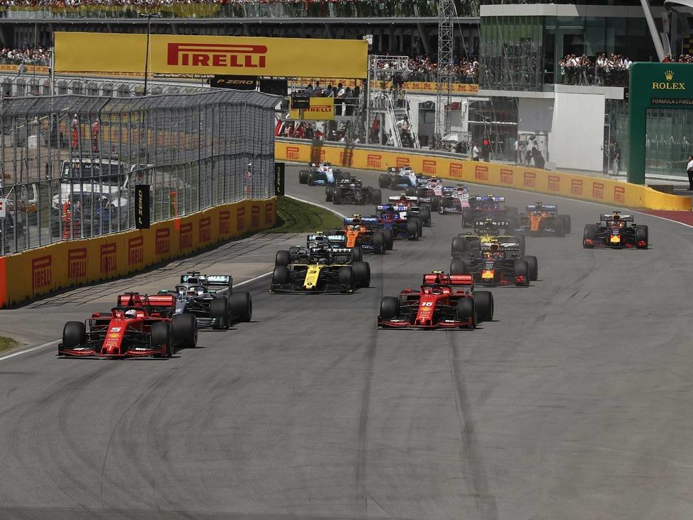 Sebastian Vettel, Lewis Hamilton, Charles Leclerc, Daniel Ricciardo, Pierre Gasly
