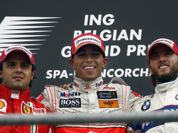Felipe Massa, Lewis Hamilton, Nick Heidfeld Felipe Massa, Lewis Hamilton, Nick Heidfeld