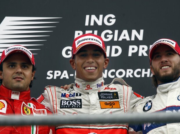 Titel-Bild zur News: Felipe Massa, Lewis Hamilton, Nick Heidfeld