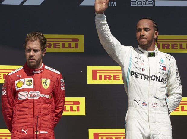 Titel-Bild zur News: Sebastian Vettel, Lewis Hamilton