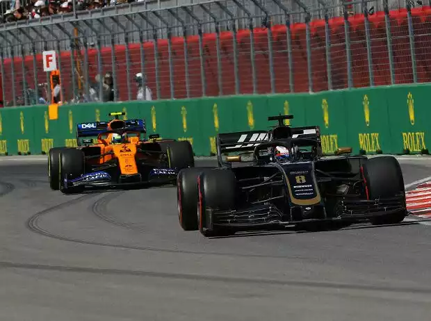Titel-Bild zur News: Romain Grosjean, Lando Norris