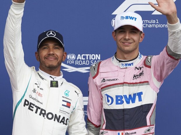 Sebastian Vettel, Lewis Hamilton, Esteban Ocon Sebastian Vettel, Lewis Hamilton, Esteban Ocon