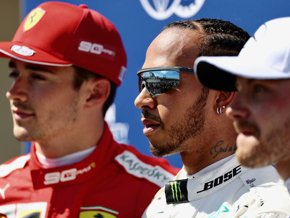 Charles Leclerc, Lewis Hamilton, Valtteri Bottas
