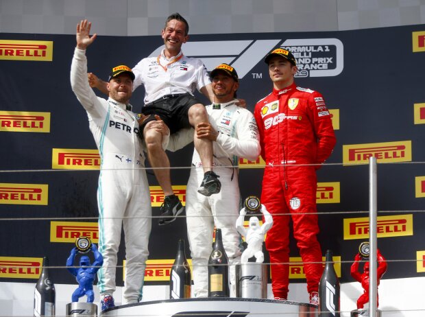 Titel-Bild zur News: Valtteri Bottas, Lewis Hamilton, Charles Leclerc