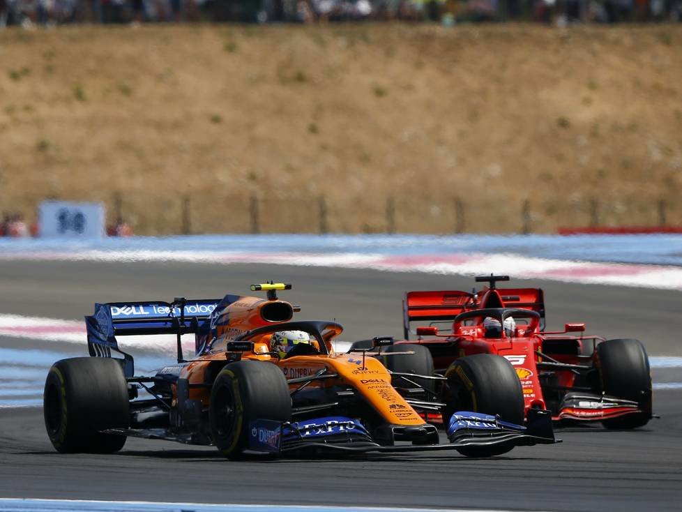 Lando Norris, Sebastian Vettel