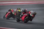 Chaz Davies vor Alvaro Bautista und Leon Haslam