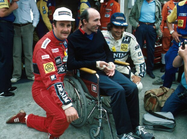 Nelson Piquet, Nigel Mansell, Frank Williams
