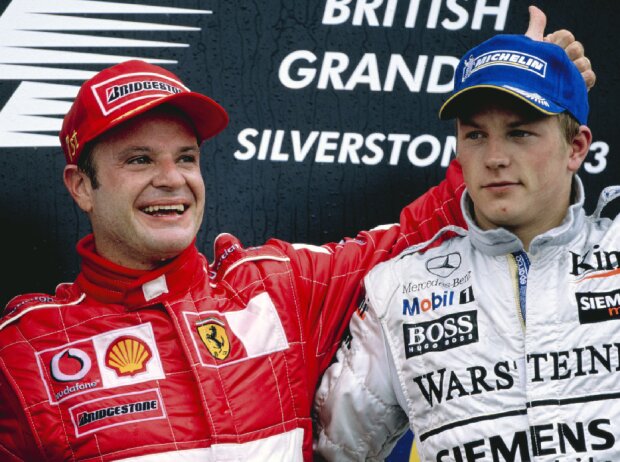 Titel-Bild zur News: Kimi Räikkönen, Rubens Barrichello
