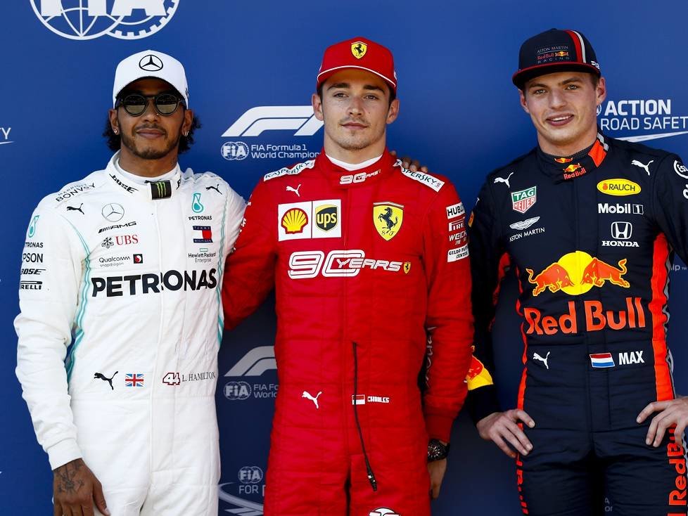 Lewis Hamilton, Charles Leclerc, Max Verstappen