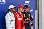 Lewis Hamilton (Mercedes), Charles Leclerc (Ferrari) und Max Verstappen (Red Bull) 