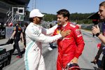 Lewis Hamilton (Mercedes) und Charles Leclerc (Ferrari) 