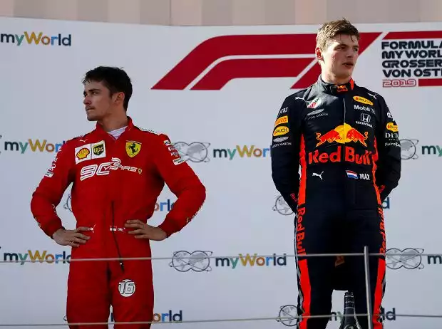 Charles Leclerc, Max Verstappen Titel-Bild zur News: Charles Leclerc, Max Verstappen