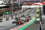 Charles Leclerc (Ferrari), Valtteri Bottas (Mercedes), Lewis Hamilton (Mercedes), Max Verstappen (Red Bull), Lando Norris (McLaren) und Kimi Räikkönen (Alfa Romeo) 