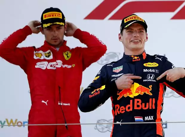 Titel-Bild zur News: Max Verstappen, Charles Leclerc