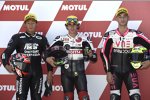 Niccolo Antonelli (SIC58), Kaito Toba (Honda Asia) und Tony Arbolino 