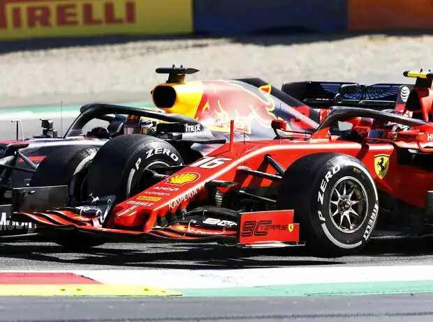 Titel-Bild zur News: Max Verstappen, Charles Leclerc