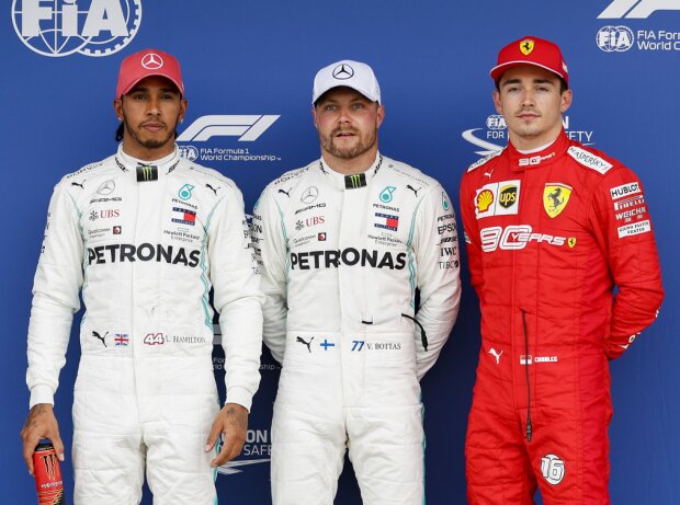 Titel-Bild zur News: Lewis Hamilton, Valtteri Bottas, Charles Leclerc