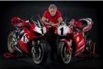 Carl Fogarty mit der Ducati Panigale V4S 916 Tribute Edition