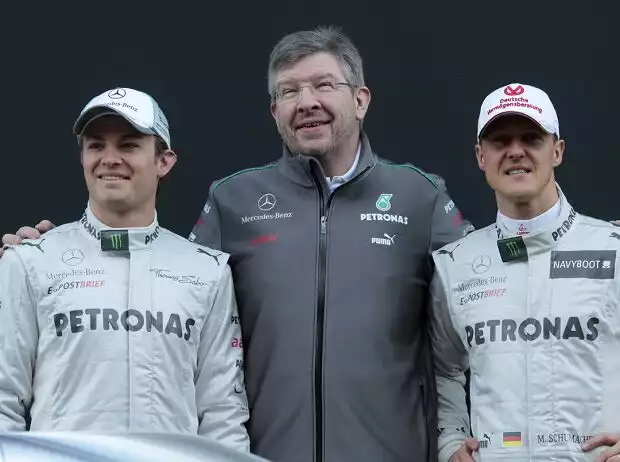 Michael Schumacher, Ross Brawn, Nico Rosberg Titel-Bild zur News: Michael Schumacher, Ross Brawn, Nico Rosberg