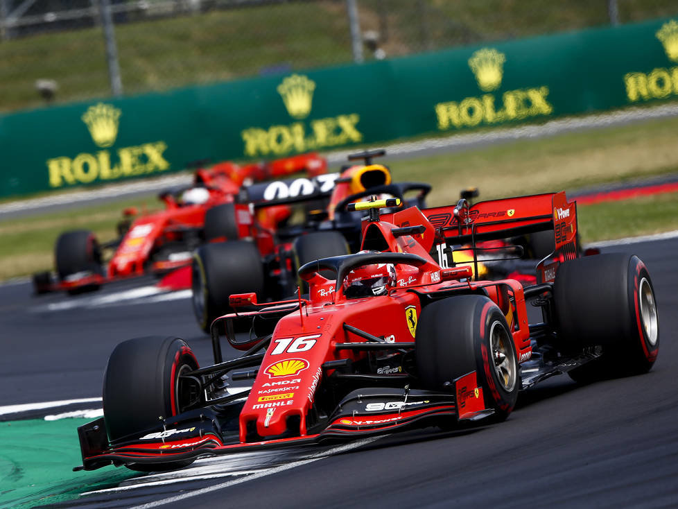 Charles Leclerc, Max Verstappen, Sebastian Vettel