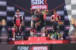 Chaz Davies, Jonathan Rea und Toprak Razgatlioglu