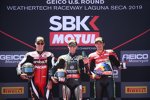 Chaz Davies, Jonathan Rea und Toprak Razgatlioglu
